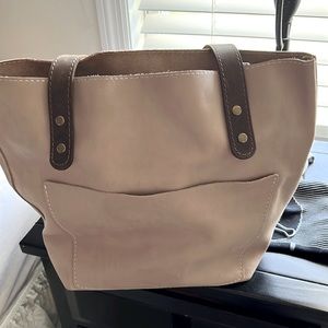 Genuine leather tote
